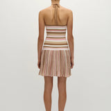 Faithfull - Elea Mini Dress Puce Sepia Stripe