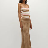 Faithfull - Esenia Knit Dress Puce Sepia Stripe