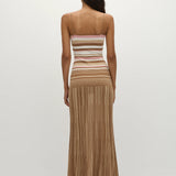 Faithfull - Esenia Knit Dress Puce Sepia Stripe