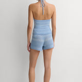 Faithfull - Raya Short Light Blue Chevron