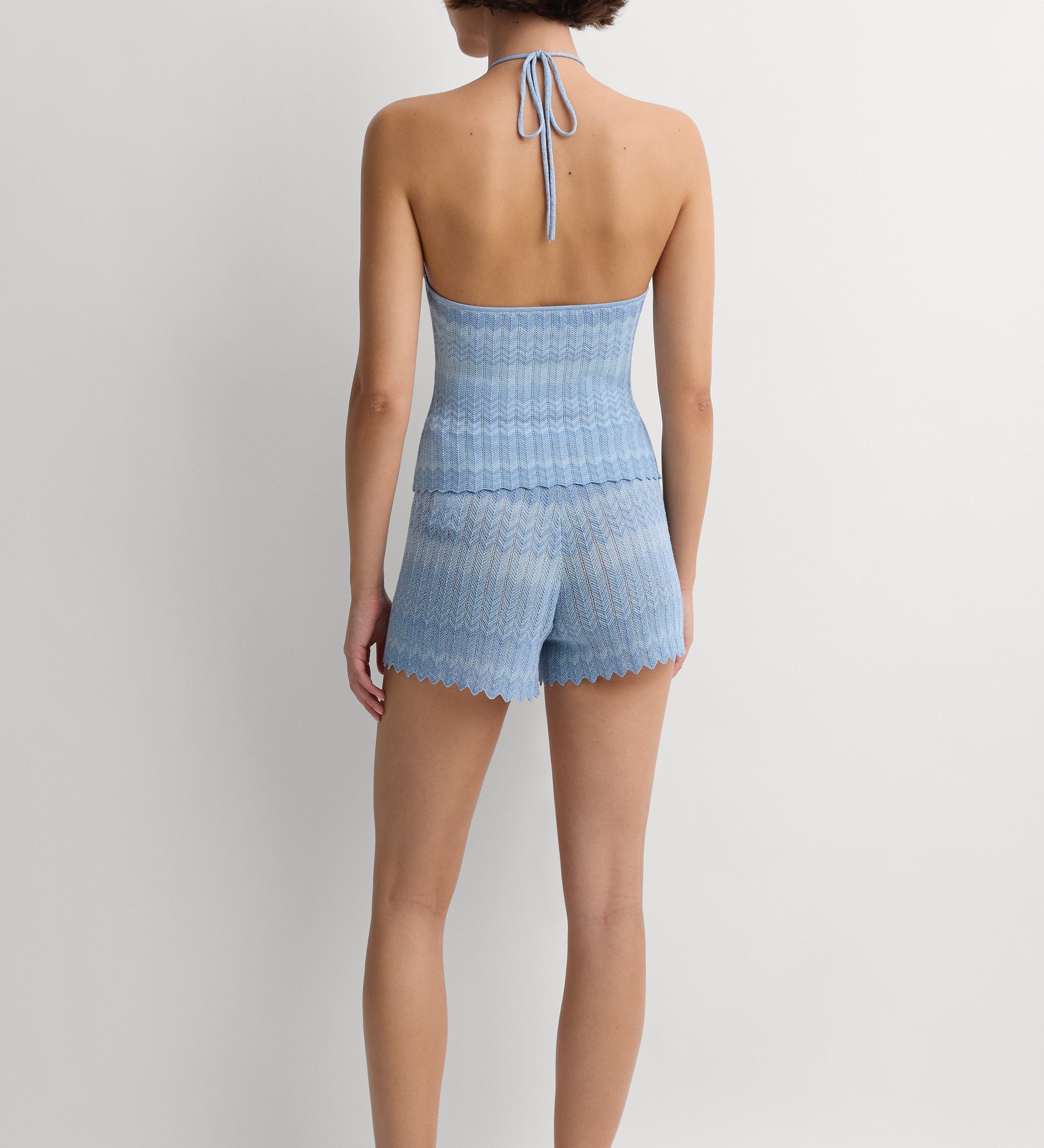 Faithfull - Raya Short Light Blue Chevron