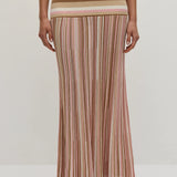 Faithfull - Citara Skirt Puce Sepia Stripe