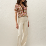 Faithfull - Sable Polo Shirt Luis Stripe Dusty Mauve