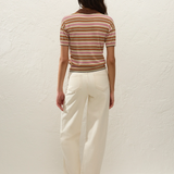 Faithfull - Sable Polo Shirt Luis Stripe Dusty Mauve