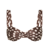 Faithfull - Sol Bikini Top Cioccolato Dot