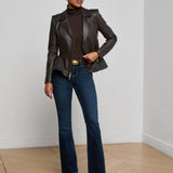 L'AGENCE - Lyric Leather Peplum Jacket