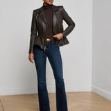 L'AGENCE - Lyric Leather Peplum Jacket