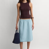 Faithfull - The Knee Skirt Teal