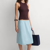 Faithfull - The Knee Skirt Teal