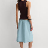Faithfull - The Knee Skirt Teal