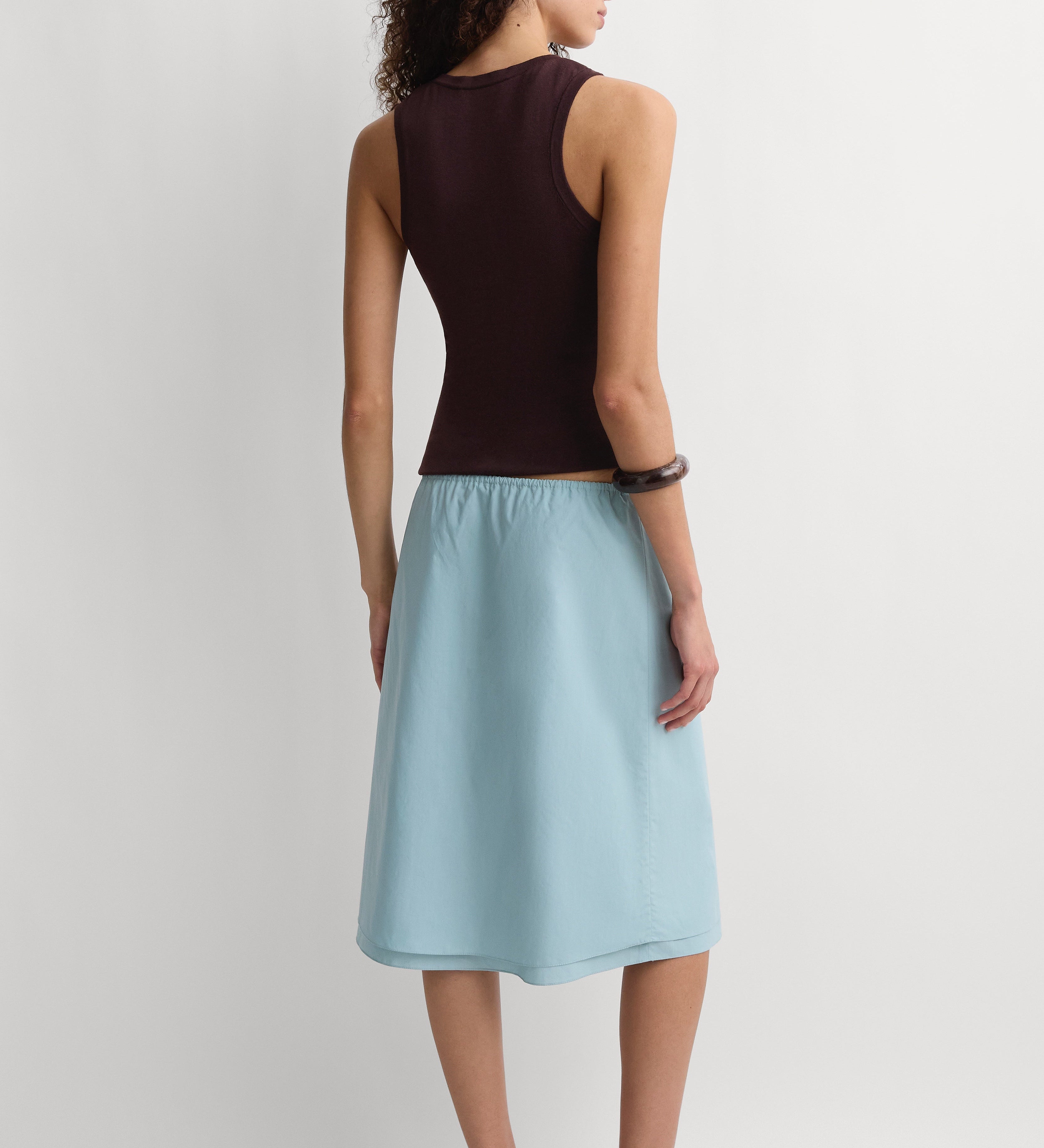 Faithfull - The Knee Skirt Teal