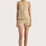Faithfull - Florine Mini Shorts Caramel