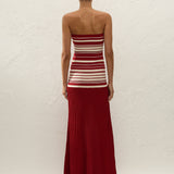 Faithfull - Valmir Maxi Dress Valdemar Stripe Red Ochre