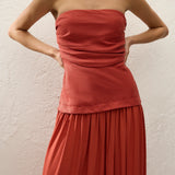 Faithfull - Hedy Maxi Dress Dusty Tomato