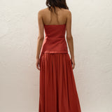 Faithfull - Hedy Maxi Dress Dusty Tomato