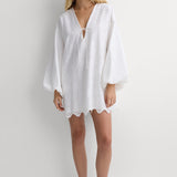 Faithfull - Lareina Mini Dress Sandara Broderie White