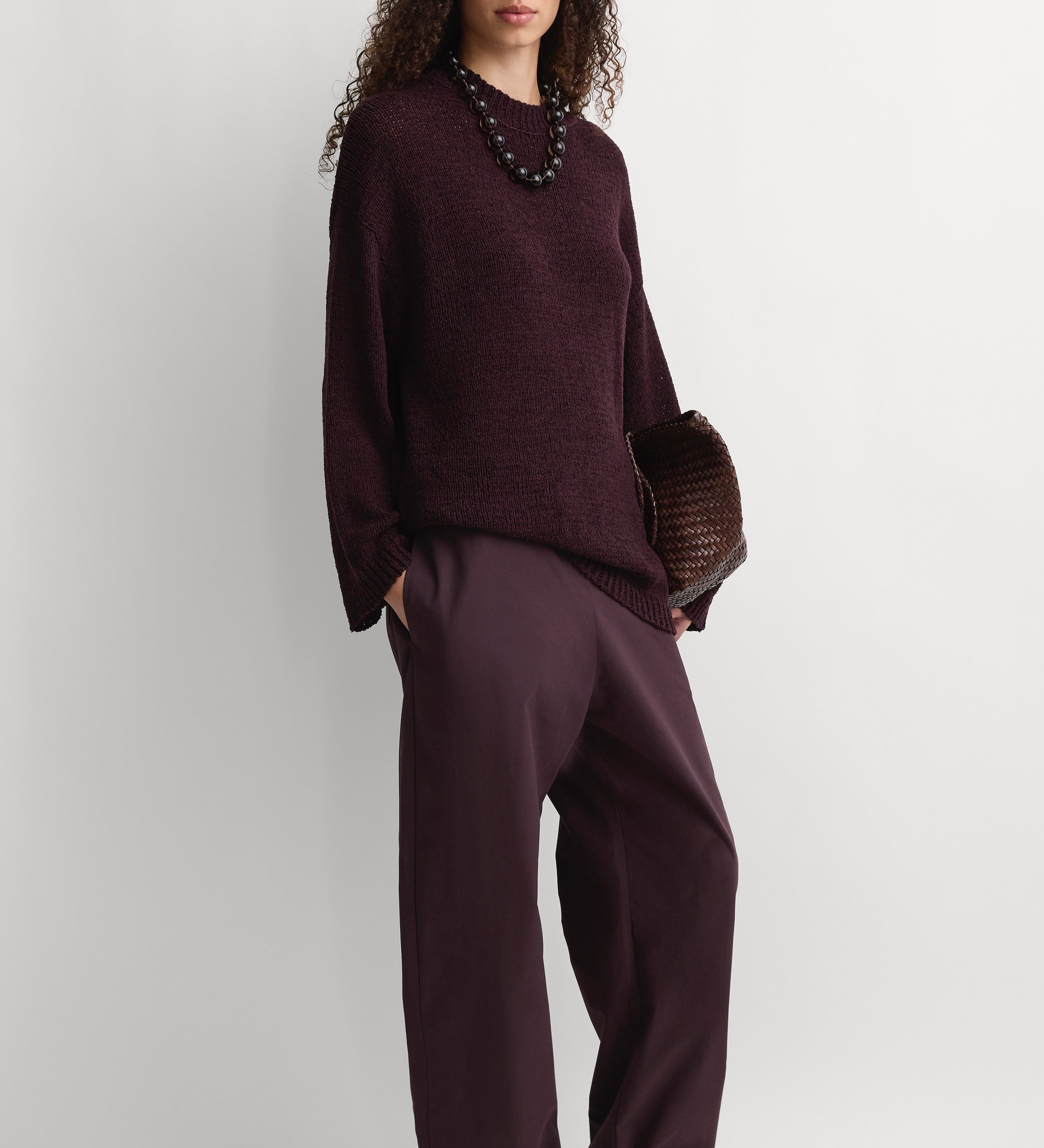 Faithfull - The Fisherman Knit Jumper Prune