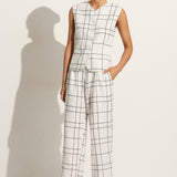Faithfull - Genio Vest Letizia Check White - Final Sale