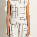 Faithfull - Genio Vest Letizia Check White - Final Sale