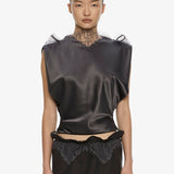 Christopher Esber - Anais Sateen Lace Top