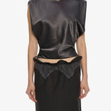 Christopher Esber - Anais Sateen Lace Top