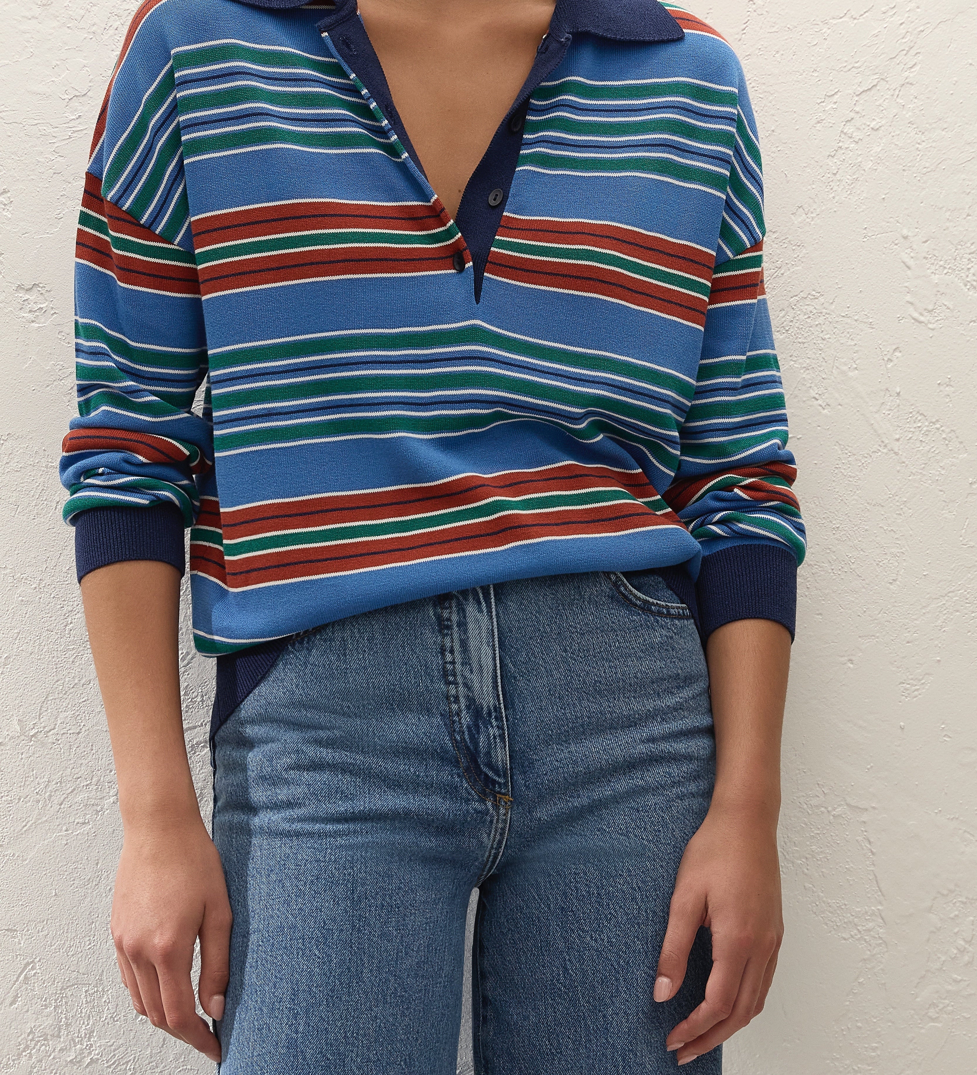 Faithfull - Harlow Oversized Polo Juan Stripe
