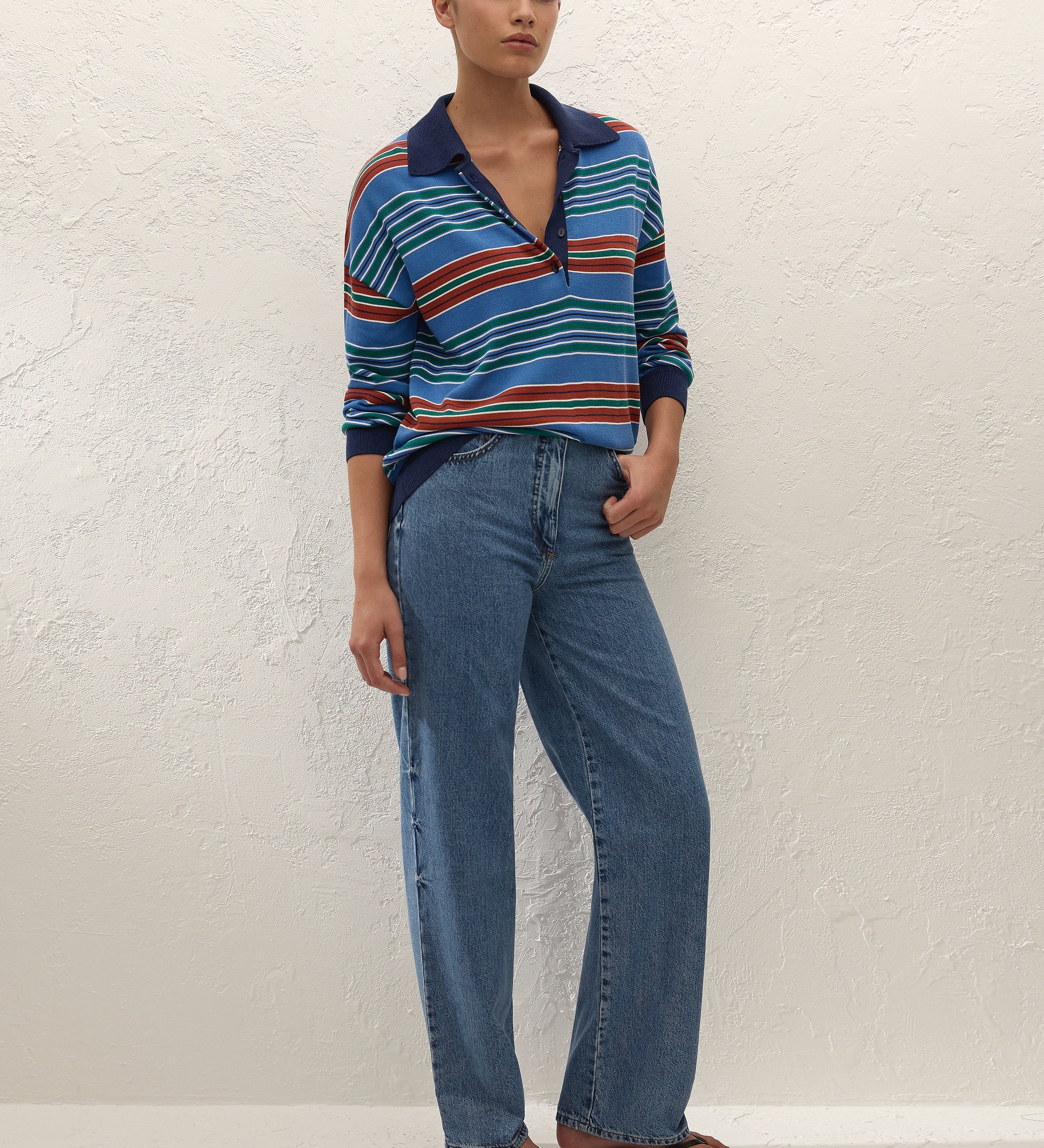Faithfull - Harlow Oversized Polo Juan Stripe
