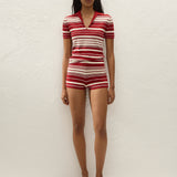 Faithfull - Playa Mini Short Valdemar Stripe Red Ochre