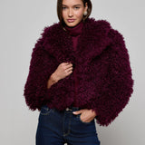 L'AGENCE - Aura Cropped Faux Fur Jacket