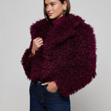 L'AGENCE - Aura Cropped Faux Fur Jacket
