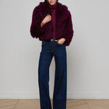 L'AGENCE - Aura Cropped Faux Fur Jacket