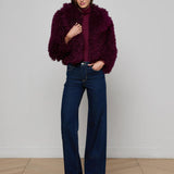 L'AGENCE - Aura Cropped Faux Fur Jacket