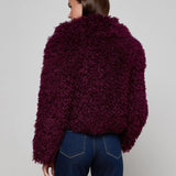 L'AGENCE - Aura Cropped Faux Fur Jacket