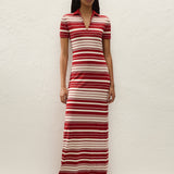 Faithfull - Cloe Maxi Dress Valdemar Stripe Red Ochre