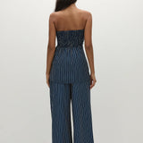 Faithfull - Lalia Trouser Chevron Stripe Vintage Navy
