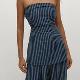 Faithfull - Britta Top Chevron Stripe Vintage Navy
