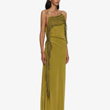 Christopher Esber - Droplet Bead Crochet Trimmed Cami Dress