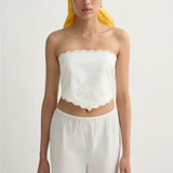 Posse - LOIS TIE TOP - VINTAGE WHITE