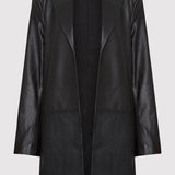 St. Agni - Leather Longline Jacket - Black