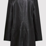 St. Agni - Leather Longline Jacket - Black