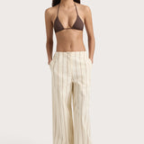 Faithfull - Maeve Stripe Trouser Shadow Stripe Butter - Final Sale