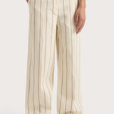Faithfull - Maeve Stripe Trouser Shadow Stripe Butter - Final Sale