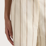 Faithfull - Maeve Stripe Trouser Shadow Stripe Butter - Final Sale