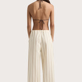 Faithfull - Maeve Stripe Trouser Shadow Stripe Butter - Final Sale