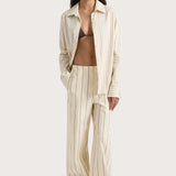 Faithfull - Maeve Stripe Trouser Shadow Stripe Butter - Final Sale