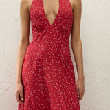 Faithfull - Jennah Midi Dress Linnea Dot Rosso