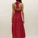 Faithfull - Jennah Midi Dress Linnea Dot Rosso