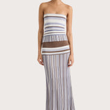 Faithfull - Citara Strapless Top Pale Blue Stripe