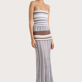 Faithfull - Citara Strapless Top Pale Blue Stripe