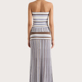 Faithfull - Citara Strapless Top Pale Blue Stripe